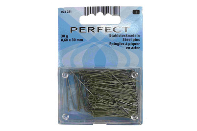 Image of Stecknadeln, silber 30x60mm, 30g, Stahl bei JUMBO