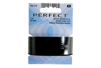 Image of Elastic-Band weich, schwarz 25mm, 1 m bei JUMBO