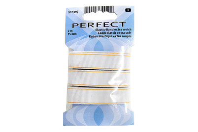 Image of Elastic-Band extra weich, weiss 15mm, 2m bei JUMBO