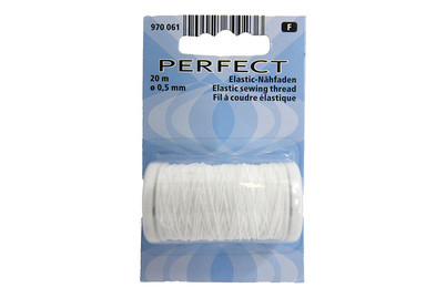 Image of Elastic-Nähfaden, weiss 0.5mm, 20 m bei JUMBO