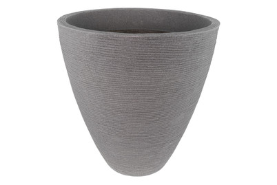 Image of Pflanzengefäss Rillen Ø40x42CM grau bei JUMBO