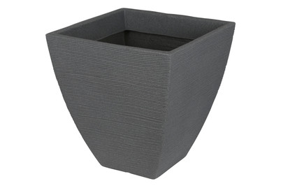 Image of Pflanzengefäss Rillen 40x40x42CM grau bei JUMBO