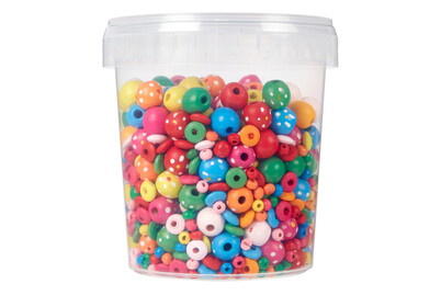 Image of Holzperlen-Mix in Dose 180g FSC 100% bei JUMBO
