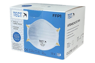 Image of Tect Atemschutzmaske Ffp1, 10 Stk., ohne Ventil