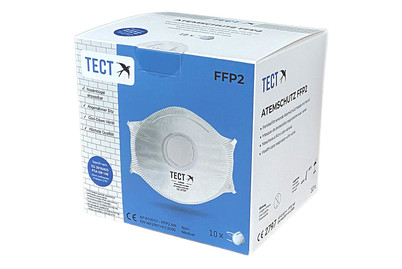 Image of Tect Atemschutzmaske Ffp2, 10 Stk., mit Ventil bei JUMBO