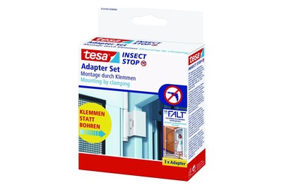 Image of Tesa Adapter für FALT-Klapprahmen aus Aluminium, teleskopierbar, weiss bei JUMBO