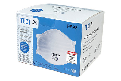 Image of Tect Atemschutzmaske Ffp2, 10 Stk., ohne Ventil bei JUMBO