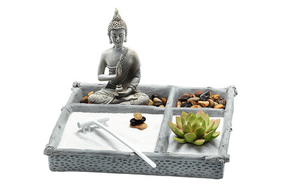 Image of Buddha Dekoschale, grau/weiss bei JUMBO