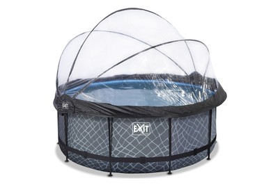 Image of Exit Frame Pool ø360x122cm, Grau bei JUMBO