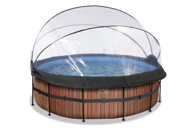 Image of Exit Frame Pool ø427x122cm, Holzoptik bei JUMBO