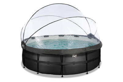 Image of Exit Frame Pool ø427x122cm, schwarz bei JUMBO