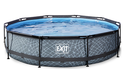 Image of Exit Frame Pool ø360x76cm, Grau bei JUMBO
