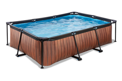 Image of Exit Frame Pool 220x150x60cm, Holzoptik bei JUMBO