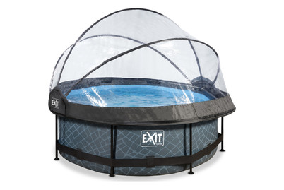 Image of Exit Frame Pool ø244x76cm, Grau bei JUMBO