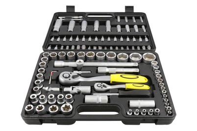 Image of Steckschlüssel-Satz 1/4 + 1/2 109-teilig bei JUMBO