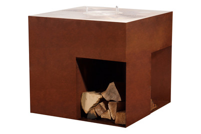 Image of Feuerstelle Cubo PRO gerostet, Cortenstahl bei JUMBO