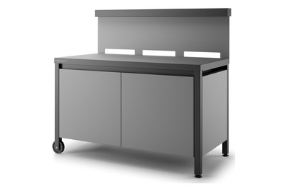 Image of Forge Adour Roll-Tisch für Plancha geschlossen Trc, Stahl, schwarz/hellgrau matt bei JUMBO