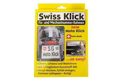 Image of MotoKlick Nummernrahmen hinten, schwarz