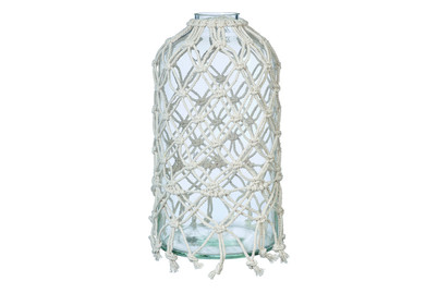 Image of Glasvase m. Schnürung ØxH 14x21 cm bei JUMBO