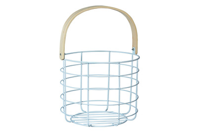 Image of Metallkorb weiss m. Henkel ØxH 27x23 cm bei JUMBO