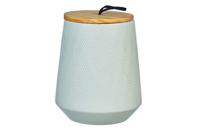 Image of Dose weiss m. Deckel Holz ØxH 14x17 cm bei JUMBO