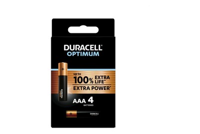 Image of Duracell Batterien Optimum Aaa/Lr03 4 Stück