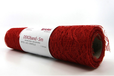 Image of Spitzenband, uni, rot bei JUMBO