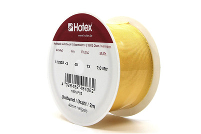 Image of Uniband mit Draht, hellgelb bei JUMBO