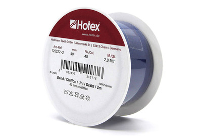 Image of Chiffonband mit Draht, royalblau bei JUMBO