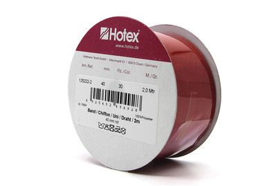 Image of Chiffonband mit Draht, hochrot bei JUMBO