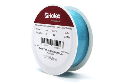 Image of Chiffonband mit Draht, türkis bei JUMBO