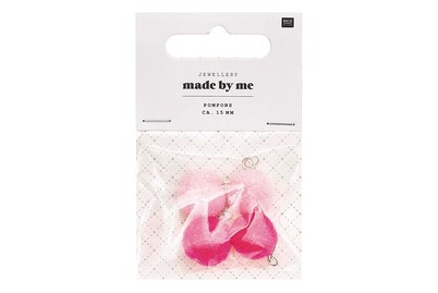 Image of Mini Pompons, neon pink mix bei JUMBO