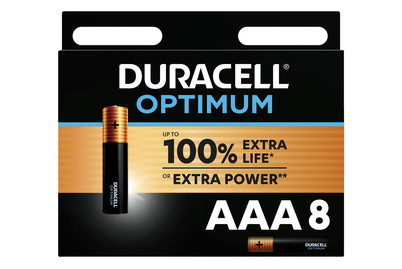 Image of Duracell Batterien Optimum Aaa/Lr03 8 Stück