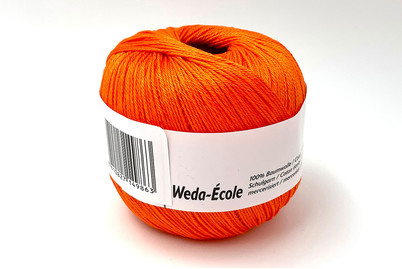 Image of Weda Ecole, Schulgarn 50g 229 orange, Häkelgarn, Baumwollgarn