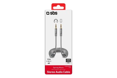 Image of Sbs Spiralkabel Jack 3.5 mm, Klinkenstecker auf Jack 3.5 mm, 1m bei JUMBO