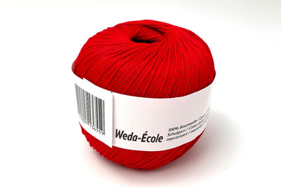 Image of Weda Ecole, Schulgarn 50g 183 rot, Häkelgarn, Baumwollgarn bei JUMBO