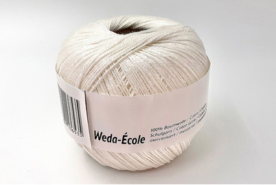 Image of Weda Ecole, Schulgarn 50g 176 ecru, Häkelgarn, Baumwollgarn bei JUMBO