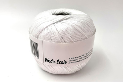 Image of Weda Ecole, Schulgarn 50g 170 weiss, Häkelgarn, Baumwollgarn bei JUMBO