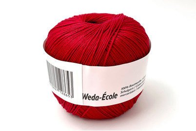 Image of Weda Ecole, Schulgarn 50g 752 weinrot, Häkelgarn, Baumwollgarn bei JUMBO