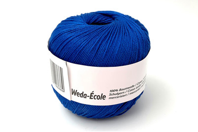 Image of Weda Ecole, Schulgarn 50g 741 royalblau, Häkelgarn, Baumwollgarn