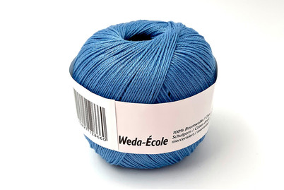 Image of Weda Ecole, Schulgarn 50g 736 jeans, Häkelgarn, Baumwollgarn