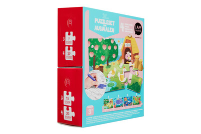 Image of Puzzleset zum Ausmalen, 4 Stk. bei JUMBO
