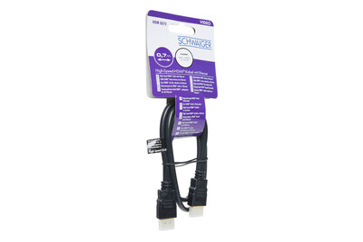 Image of Schwaiger Hdmi Kabel mit Ethernet 0.7m schwarz bei JUMBO