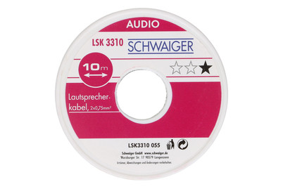 Image of Schwaiger Lautsprecherkabel 2x0.75mm2 10m