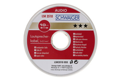 Image of Schwaiger Lautsprecherkabel 2x2.5mm2 10m