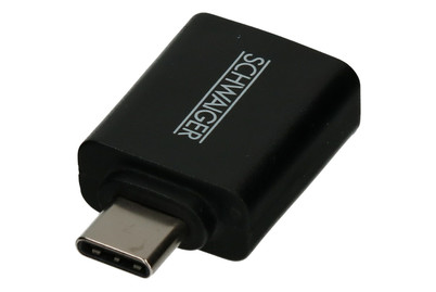 Image of Schwaiger USB Adapter schwarz USB C / USB A bei JUMBO