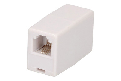 Image of Max Hauri Telefon Doppel-kupplung Rj11 weiss bei JUMBO