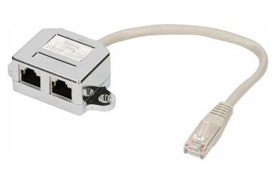 Image of Max Hauri Kabel-Splitter Rj45 Cat.5 grau bei JUMBO