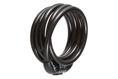 Image of Masterlock Spiralkabelschloss, mit voreingestelltem Zahlenschloss, schwarz bei JUMBO