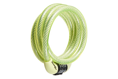 Image of Masterlock Spiralkabelschloss, mit voreingestelltem Zahlenschloss, pastellgrün bei JUMBO